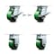 Service Caster 4 Inch Green Poly on Cast Iron Caster Brakes/Swivel Locks and 2 Rigid SCC, 2PK SCC-35S420-PUB-GB-SLB-BSL-2-R-2 - alternate 1